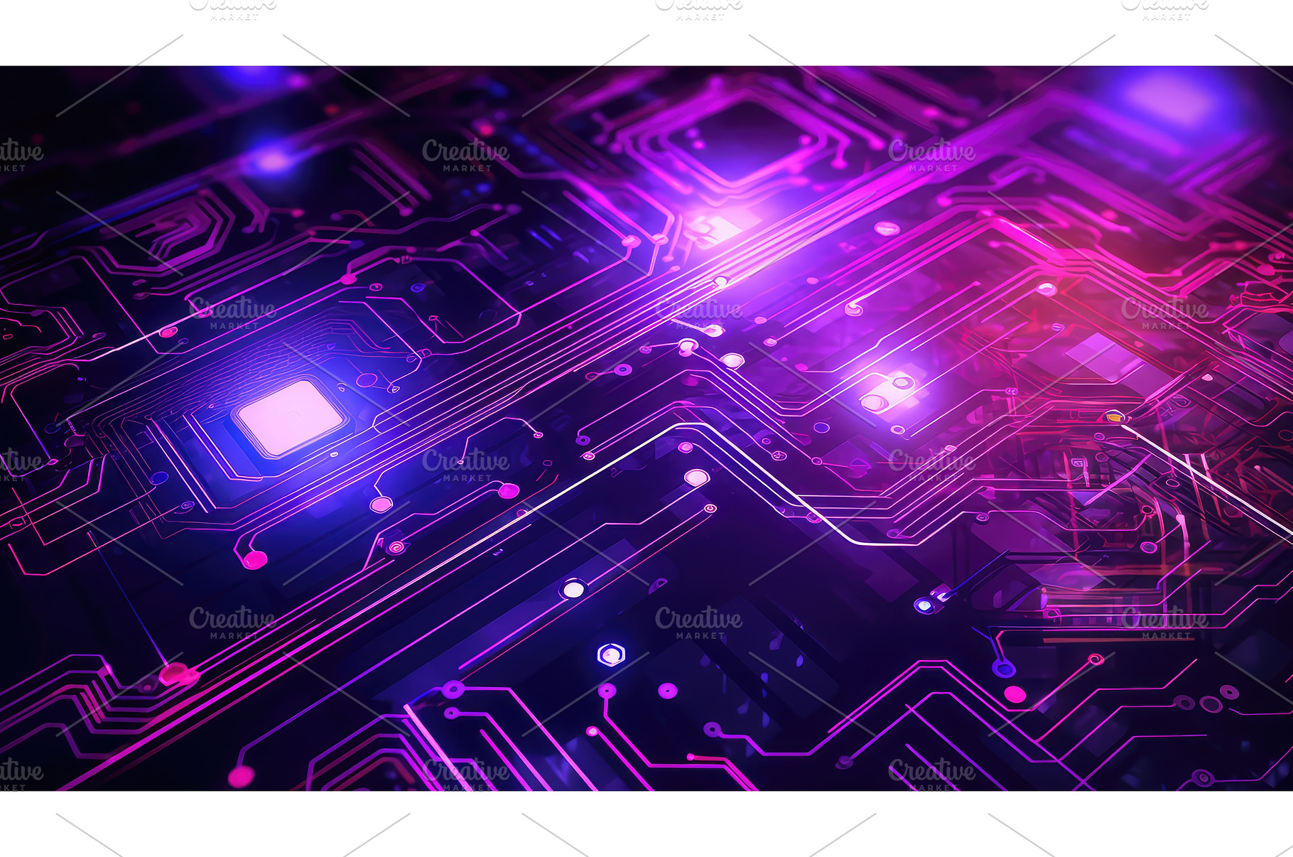 cyber neon futuristic background ai, an Abstract Photo by pikepicture