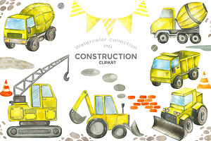 Watercolor Construction clipart
