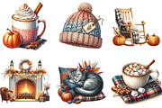 Cozy Autumn Sublimation Clipart, an Illustration by DreamArtGraphic (Thumbnail 2 of 4)