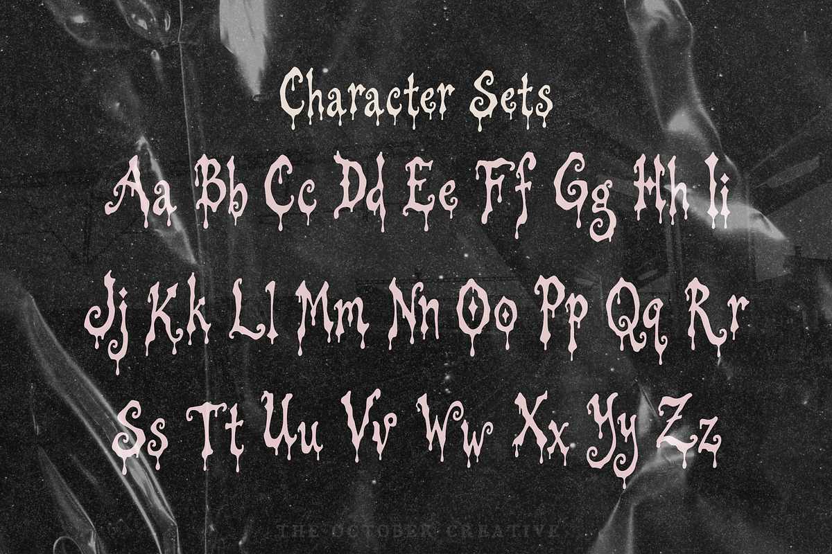 Ruinous Dripping Display Font, a Blackletter Font by The October Creative (Photo 3 of 8)