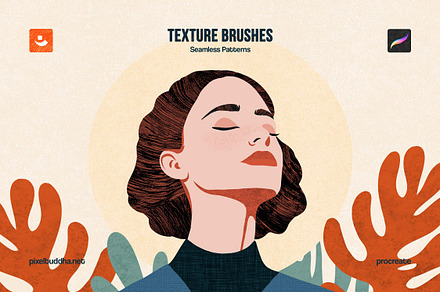 Procreate Texture Brushes, a Brush Add-On by pixelbuddha.net