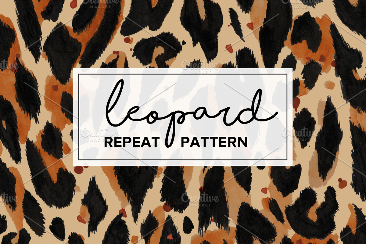 Watercolor Leopard Seamless Pattern, a Pattern Graphic by PATTERNBASE (Photo 1 of 5)