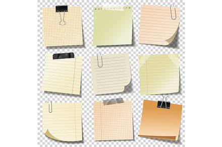 Realistic blank sticky notes with, an Object Graphic by 32pixels