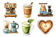 Watercolor Coffee Lover Clipart, an Illustration by Daily.Designs (Thumbnail 4 of 5)