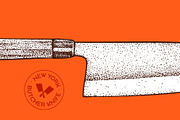 Butcher Knife. Hand drawn sketch, a Food Illustration by Foxys Graphic (Thumbnail 2 of 3)