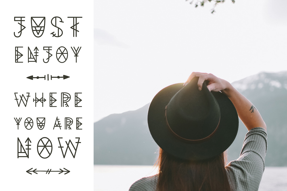 Native Geometric Font, a Script Font by Katrinelly (Photo 2 of 8)