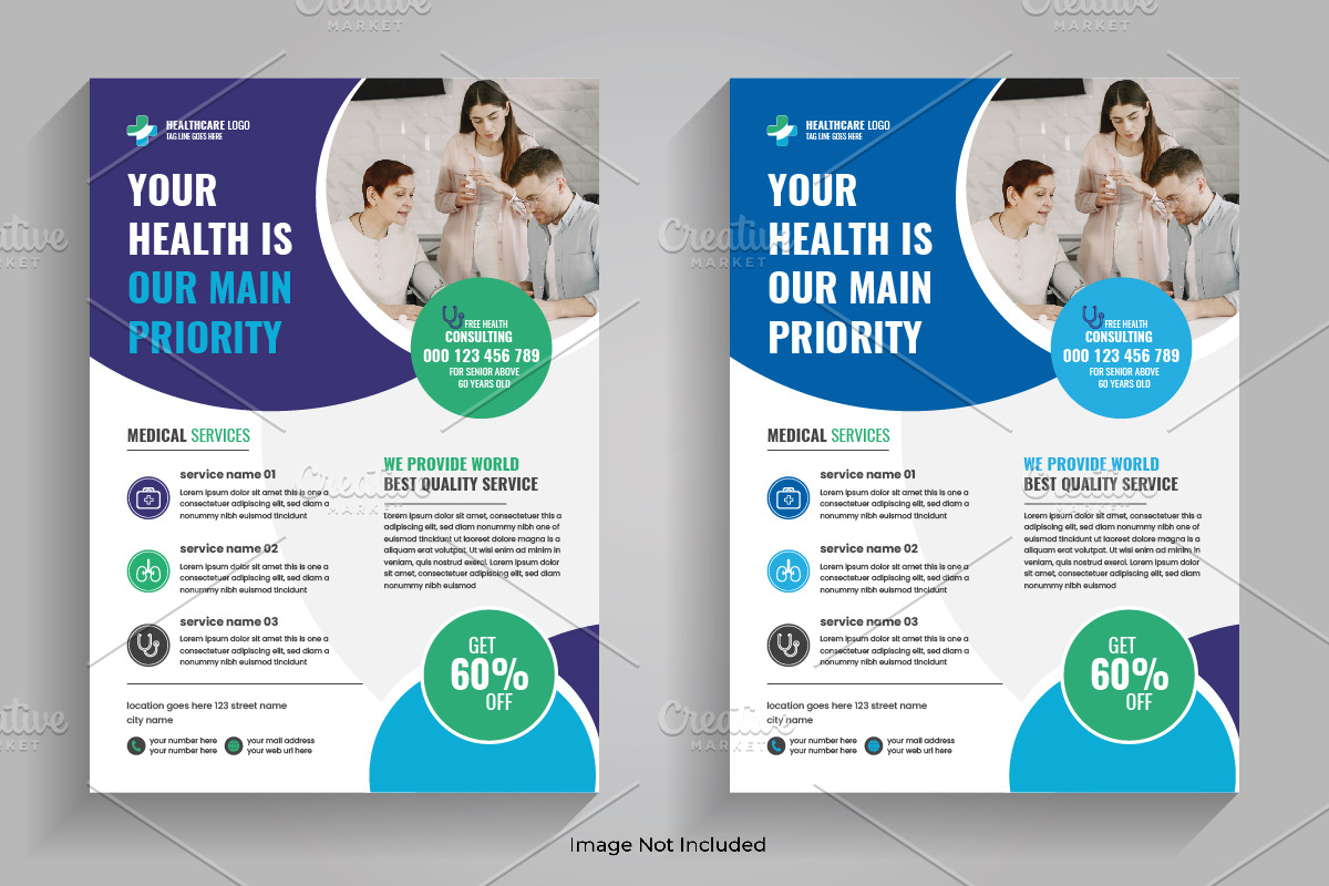 Hospital Healthacre Flyer Design, a Flyer Template by Tanuart