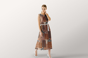 Ethnic Geometric Patchwork Pattern