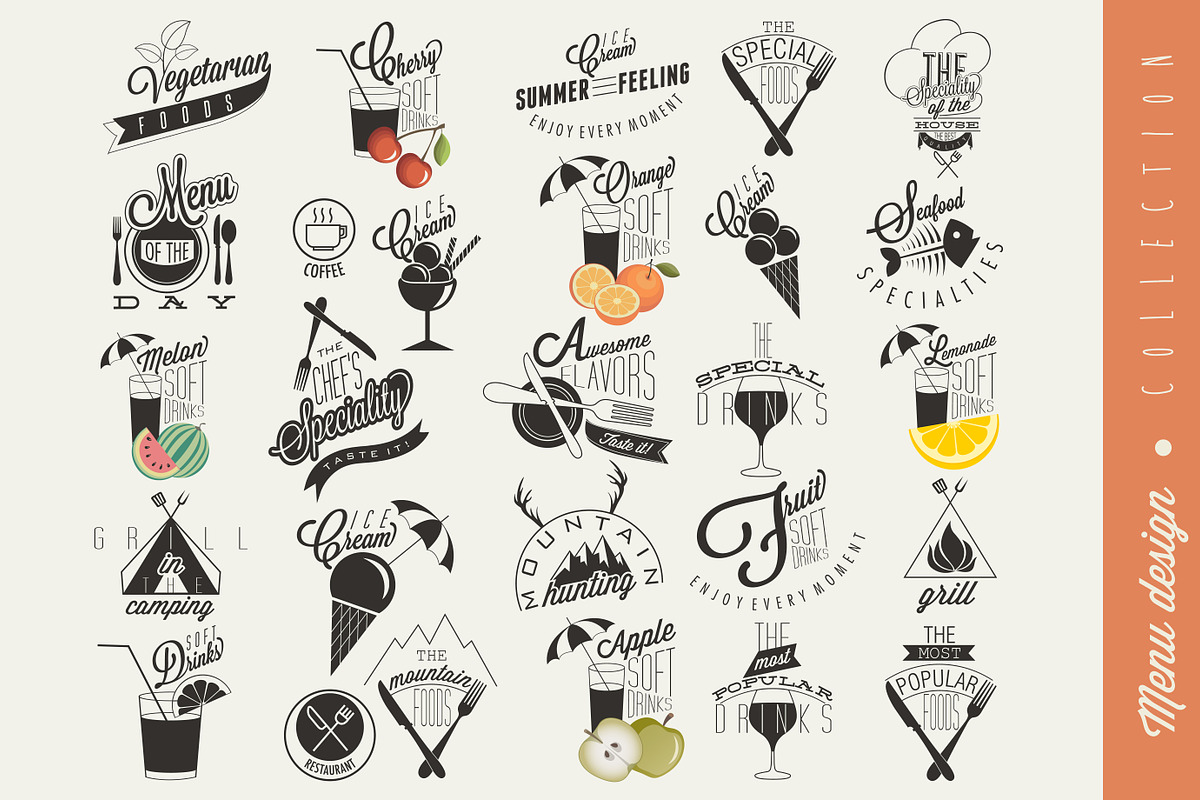 Restaurant menu design, an Icon by Vector Maker