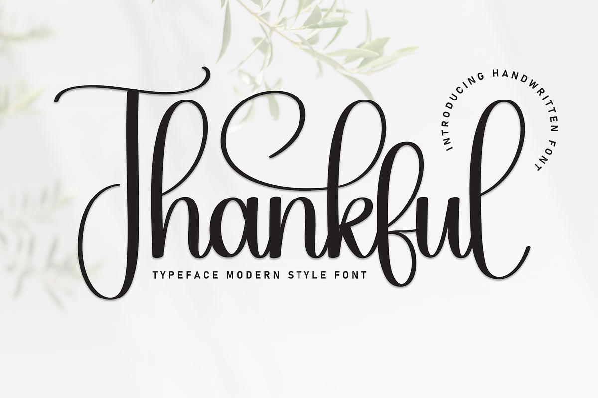 Thankful | Script Font, a Handwritten Font by Scratchones (Photo 1 of 9)