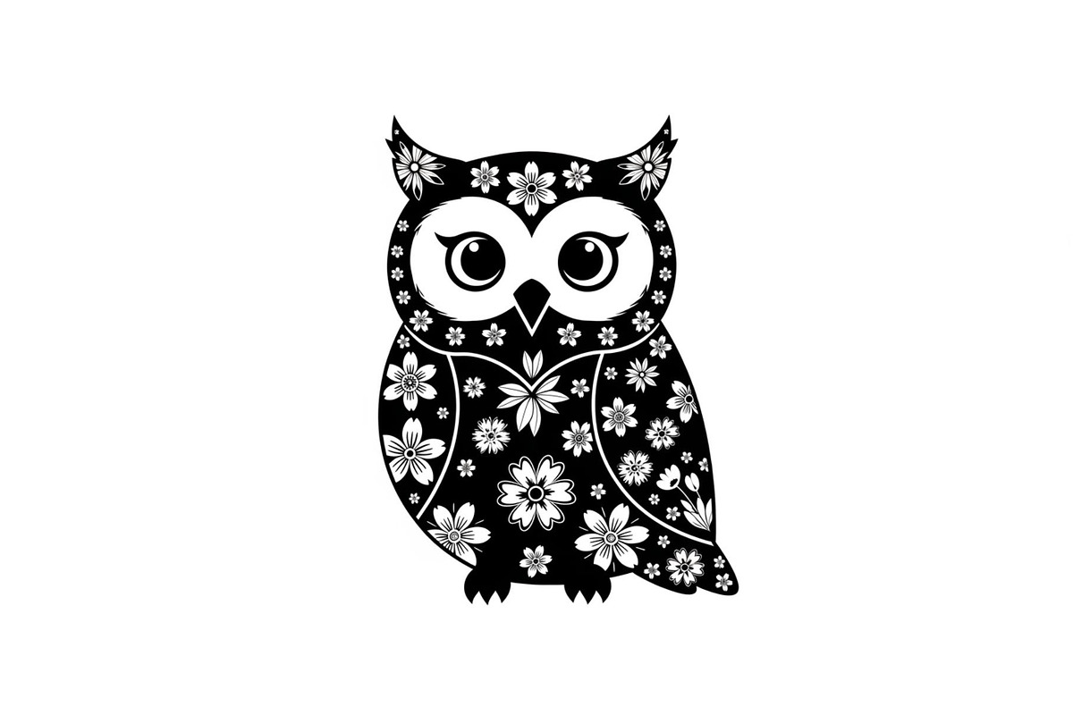 Cute Owl Silhouette Bundle, an Illustration by yasushie (Photo 6 of 31)