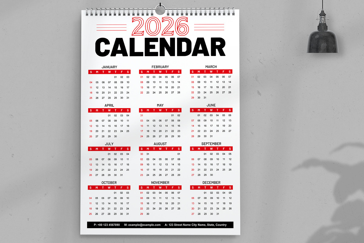 Calendar Template Layout, a Stationery Template by ContestDesign (Photo 1 of 2)