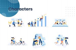 Teamwork Colorful Illustration Pack