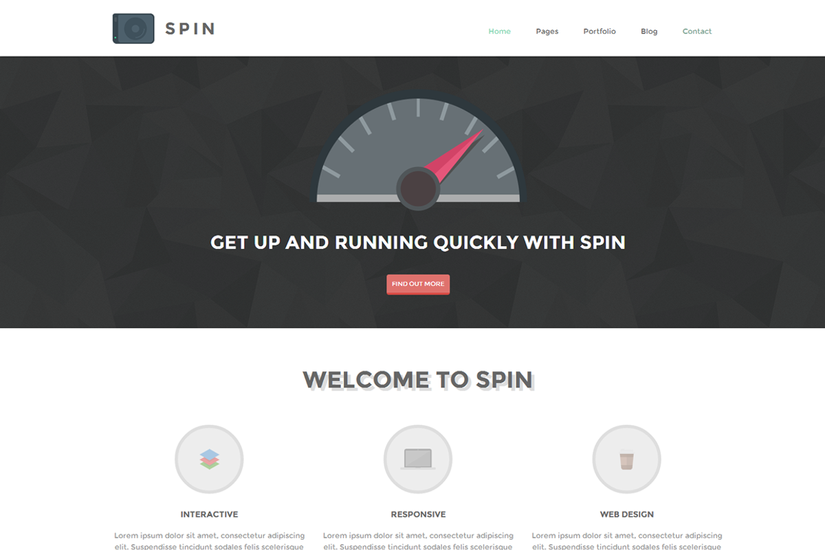SPIN - Responsive HTML Template, a Websites & App Template by KS Designing