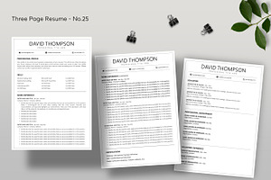 COMBO 2 RESUME CV TEMPLATES 25 & 24