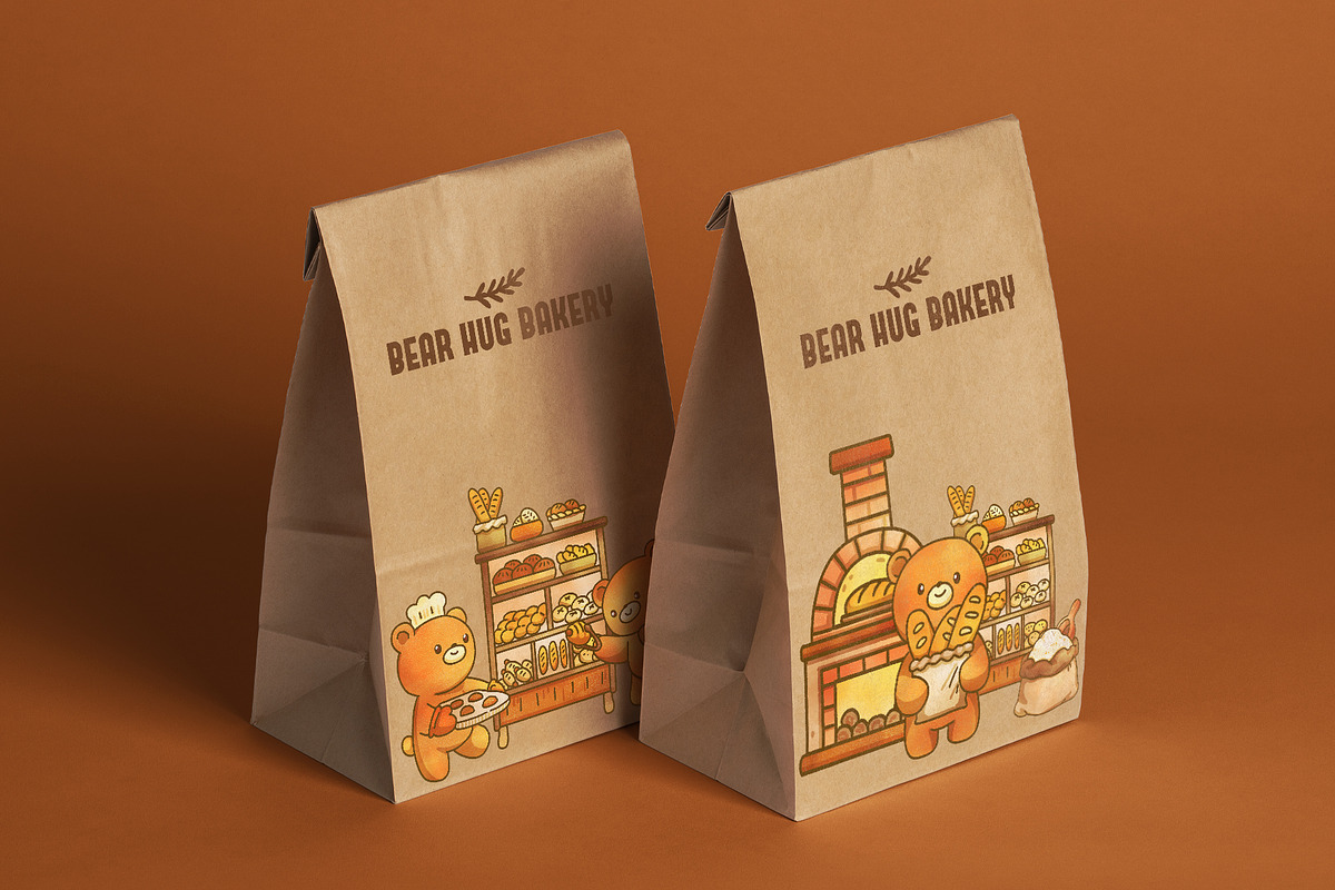 Bear Hug Bakery – Digital Hand-Drawn, an Animal Illustration by CreativeValuation (Photo 7 of 10)