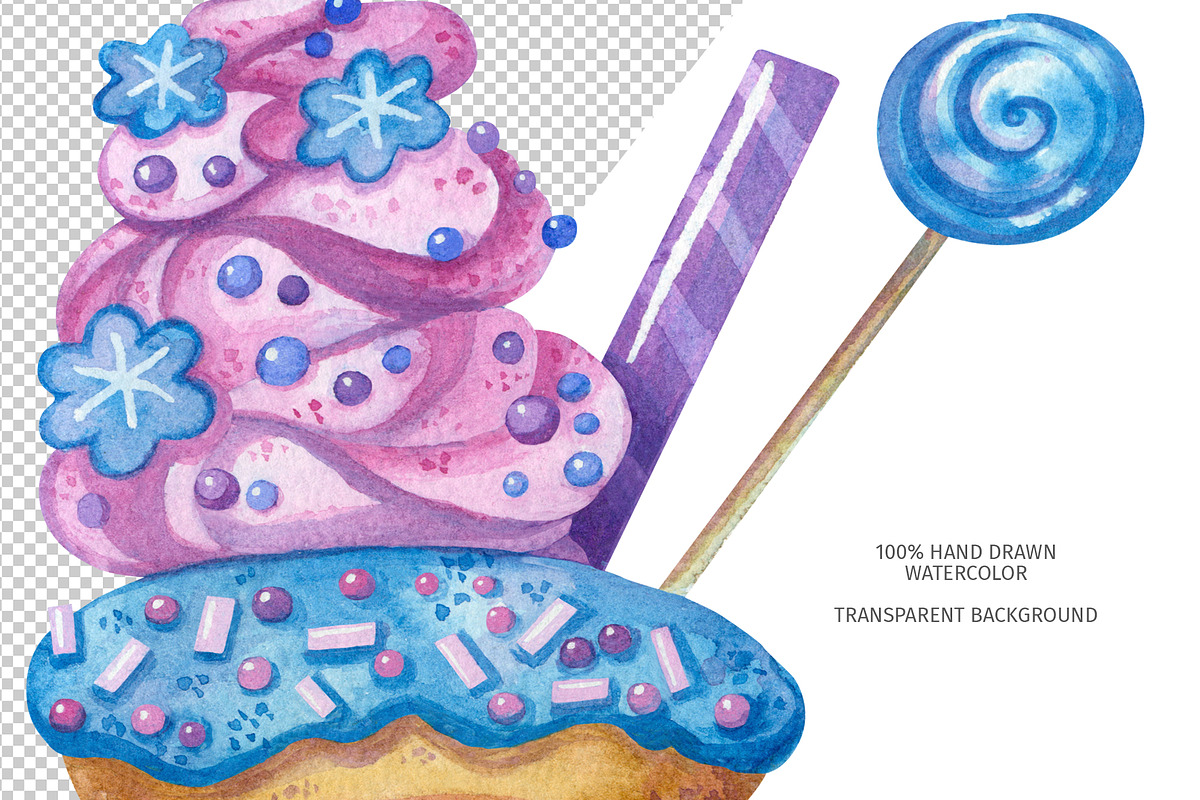 Frozen Sweets Clipart & Patterns, a Decorative Illustration by Valin Malin (Photo 4 of 13)