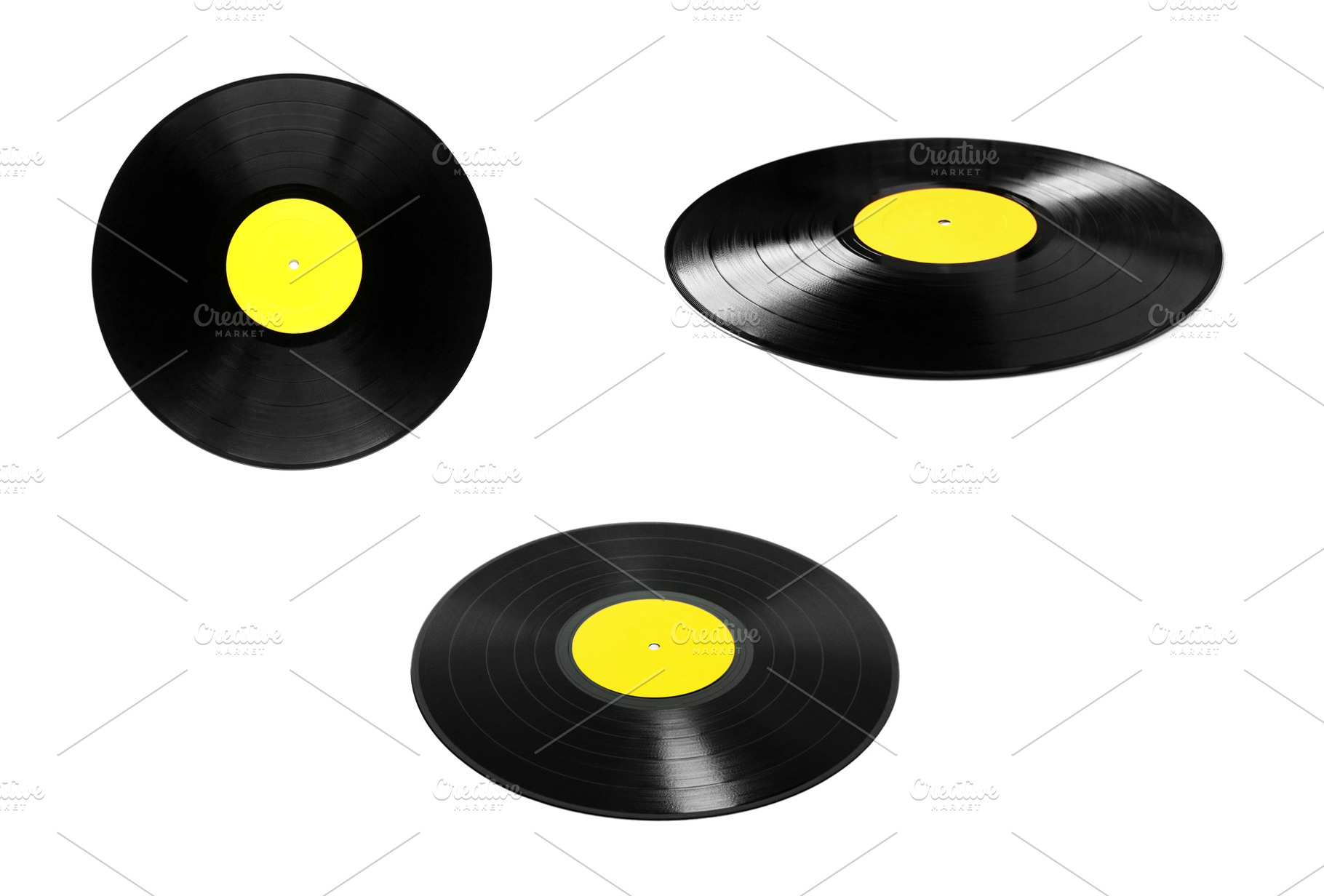 vinyl plates isolated, a Photo by saiko3p