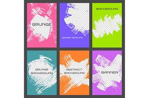 Grunge banner backgrounds. Poster, an Illustration by winwin.art
