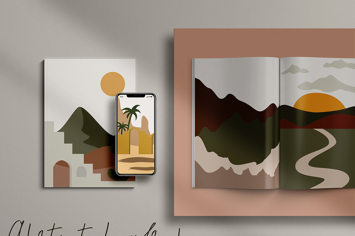 Abstract Landscape Creation Kit, a Texture Illustration by Alisha Gronska (Photo 3 of 10)