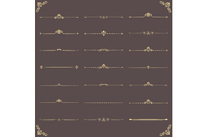 Vintage Big Set of Horizonyal, a Decorative Illustration by FineArtStudio