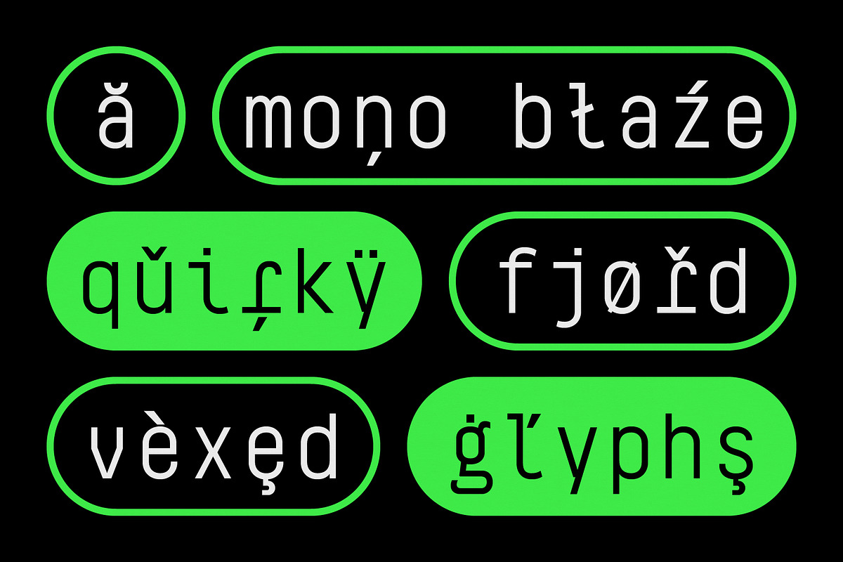 Mono Blaze, a Sans Serif Font by graphicook (Photo 7 of 10)