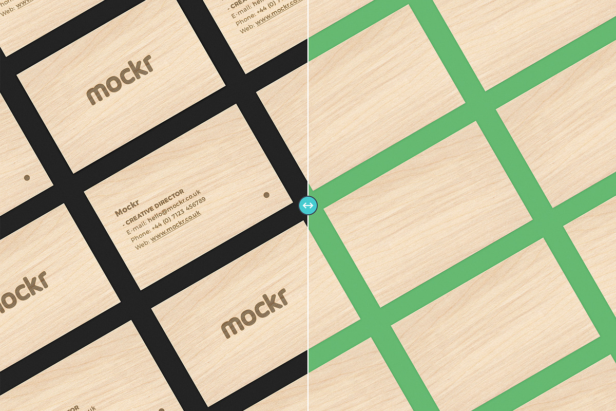 Wooden Business Card Mockup PSD, a Print Template by Mokr (Photo 3 of 3)