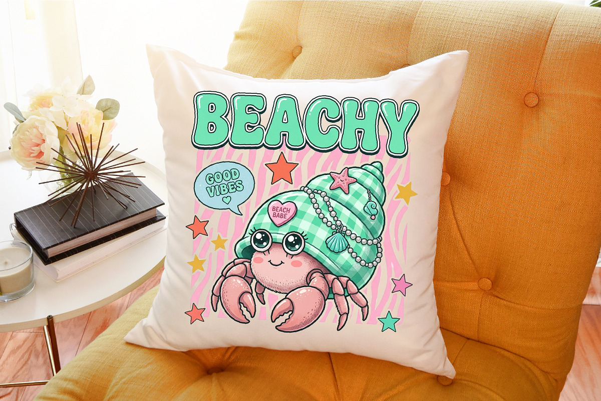 Beachy Cute Hermit Crab PNG, an Illustration by Sublimation Artist (Photo 9 of 9)
