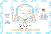 Baby Crest Creator Watercolor, an Illustration by LABFcreations (Thumbnail 4 of 32)