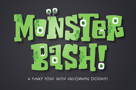 Monster Bash Font, a Slab Serif Font by Denise Chandler