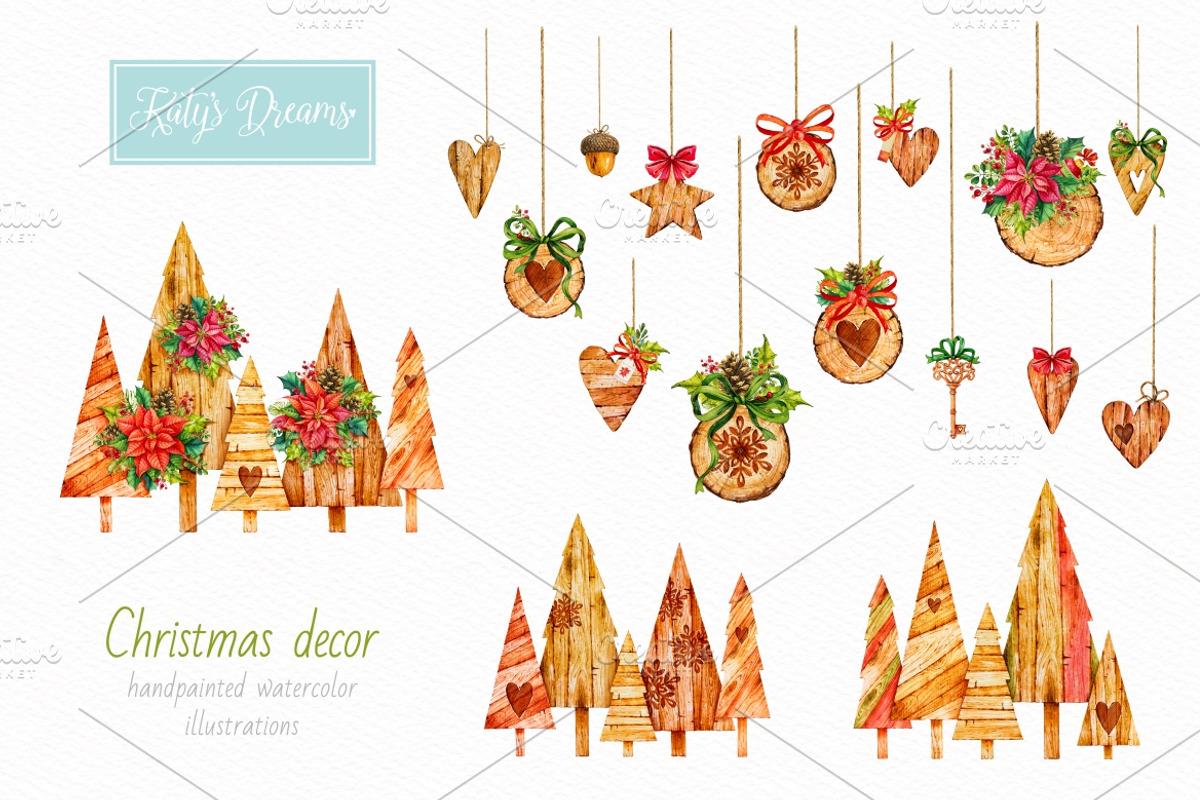 Christmas Rustic, a Decorative Illustration by Ekaterina Mikheeva (Photo 2 of 8)