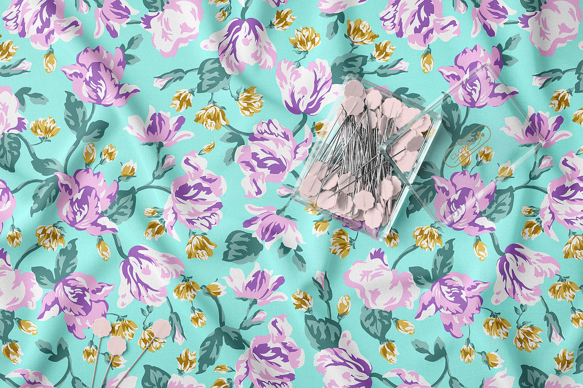 Vintage Rose Floral Pattern, a Pattern Graphic by StudioGlouna (Photo 9 of 10)