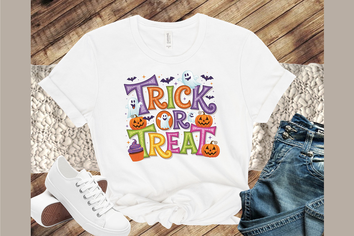 Trick or Treat Halloween Ghost Pumpk, an Illustration by Sublimation Artist (Photo 4 of 9)