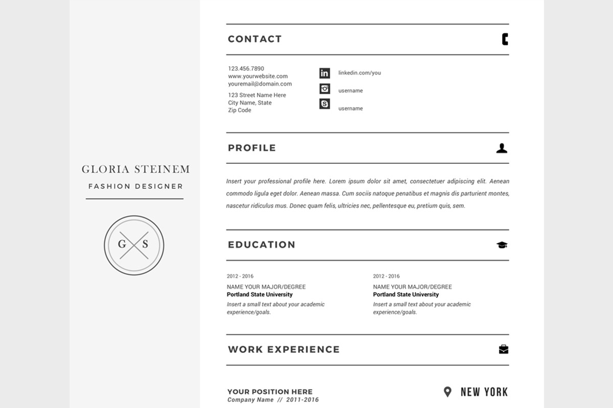Resume Template / CV Template, a Resume Template by Resume21 (Photo 4 of 5)