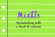 Miette Cute Marker Handwritten Font, a Handwritten Font by Sloulyfe (Thumbnail 1 of 10)