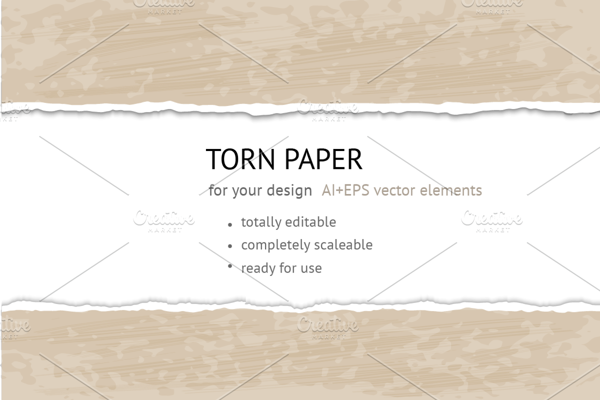 Torn paper pieces vector collection preview 2