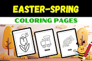 Easter Spring Coloring Pages, a Templates & Theme by Premium Digital Templates (Thumbnail 2 of 3)