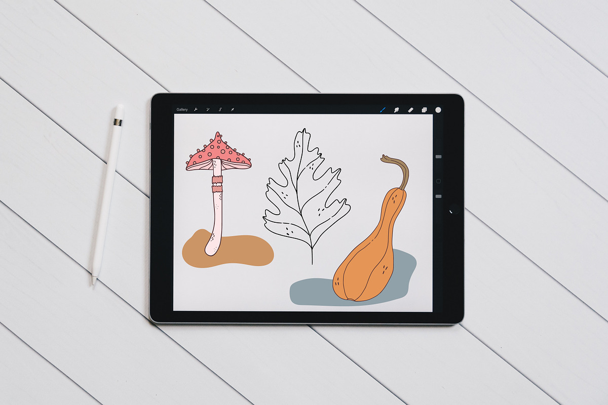 FALL DOODLES. EPS, PNG., an Illustration by Sentimental postman (Photo 2 of 14)