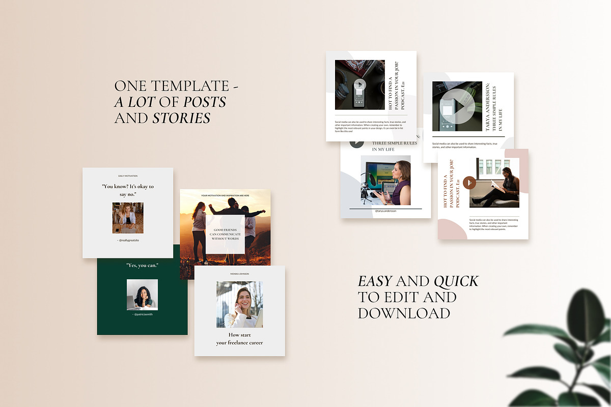 Influencer Instagram Canva templates, a Social Media Template by helgascandinavus (Photo 5 of 9)