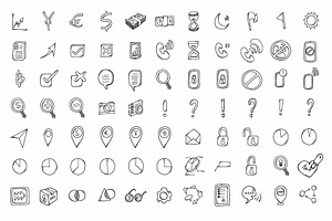 540 Business Hand Drawn Doodle Icons