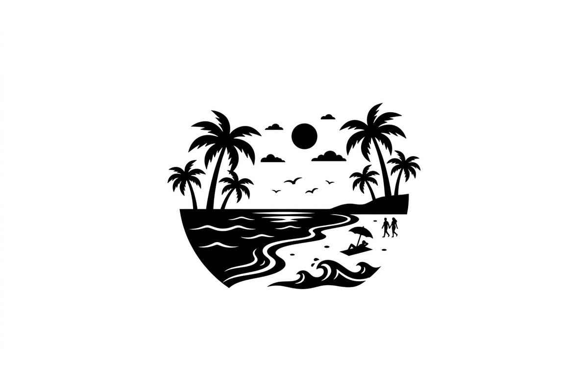 Coastal Paradise Silhouette Set, an Object Graphic by Creativeshirt (Photo 3 of 3)