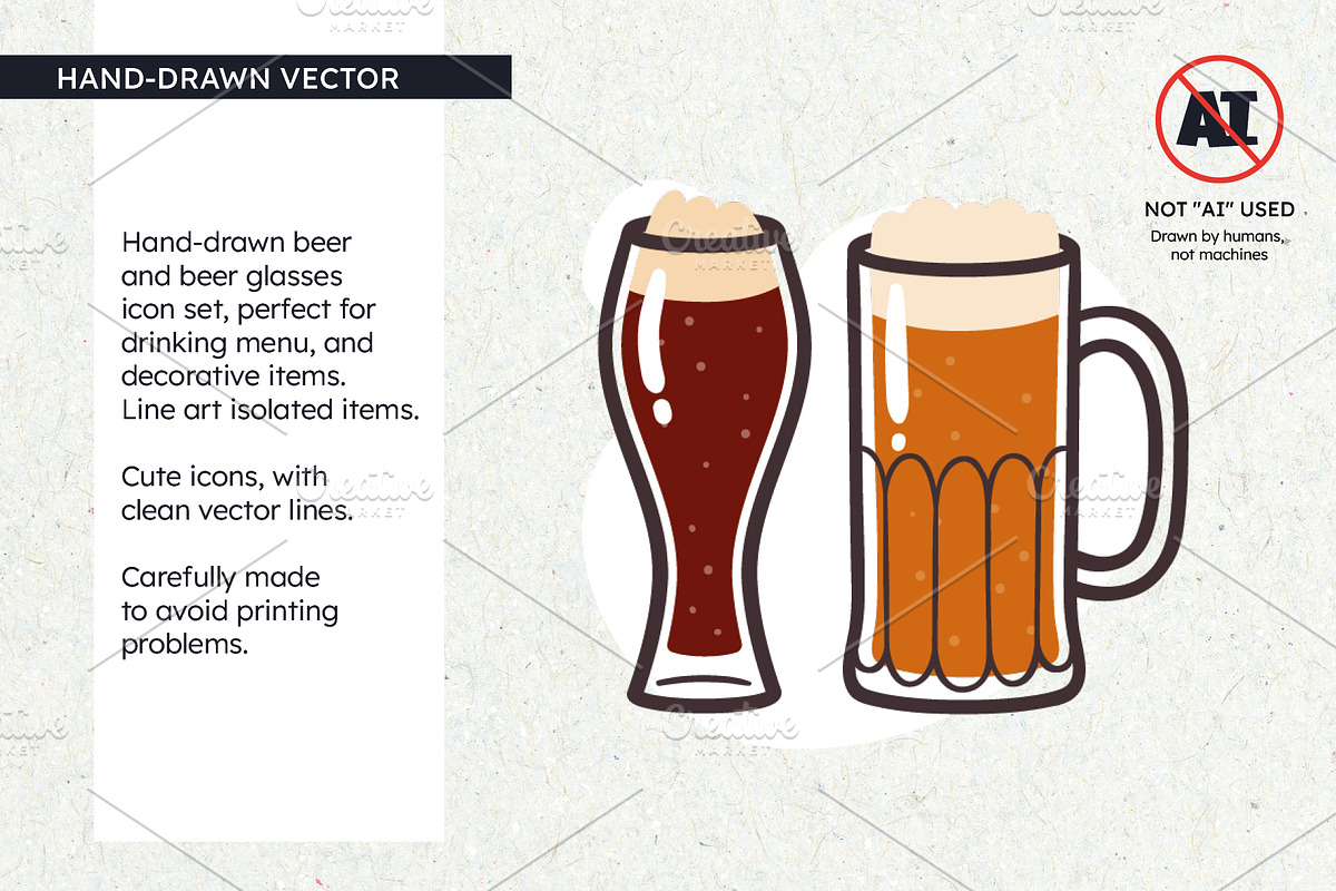Beer Icon Set, an Outline Icon by insemar (Photo 2 of 4)