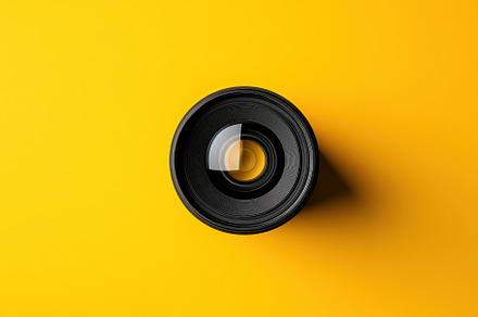 Close-up view of a camera lens posit, a Photo by Tanuart