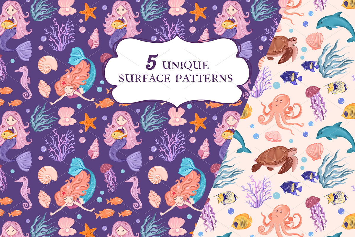 Fabulous Ocean-Graphic Set, an Animal Illustration by Irina Diasli (Photo 7 of 12)