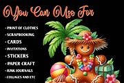 Summer Christmas PNG Watercolor, an Illustration by CreationArt (Thumbnail 9 of 9)