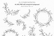Greenery Line Art Collection, an Object Graphic by CaraulanStore (Thumbnail 2 of 6)