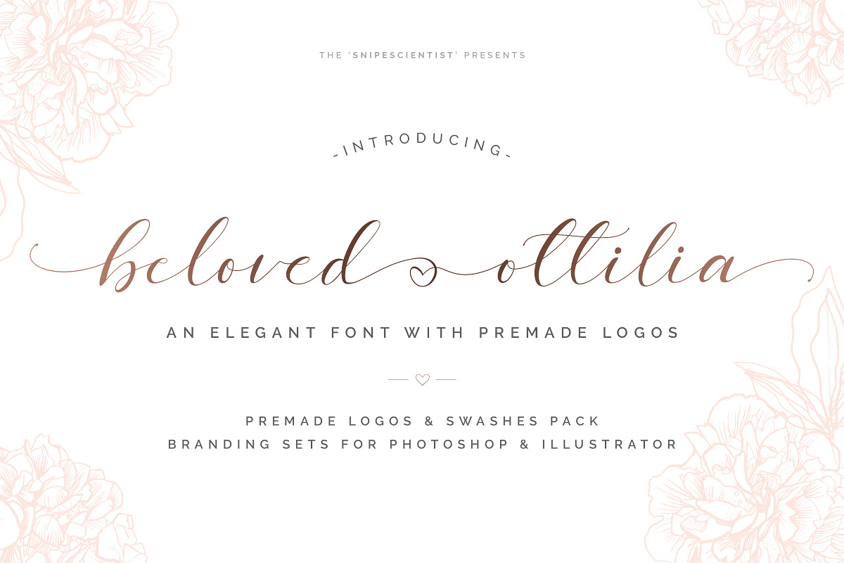 Beloved Ottilia Font + Free Logos, a Script Font by SNIPESCIENTIST (Photo 23 of 23)