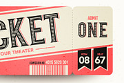 Vintage Retro Cinema Ticket Template, an Object Graphic by Black White Mouse Design (Thumbnail 3 of 3)