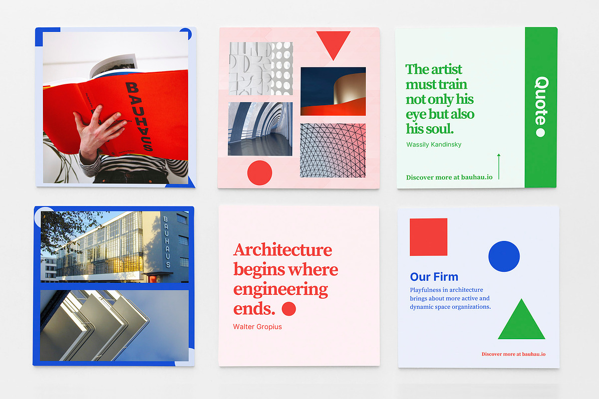 BAUHAU Theme | 30 Canva IG Posts, a Social Media Template by OEN Design (Photo 3 of 6)