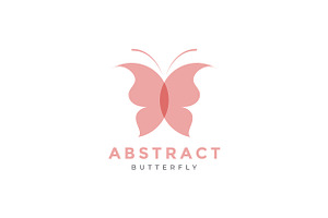 Abstract Butterfly Wings Logo Design